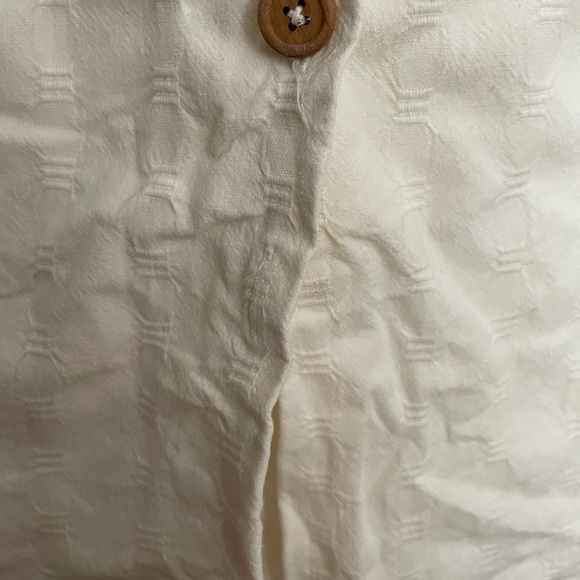 Free People Off White Off the Shoulder Button Front Dress 100% Cotton Size XS - Picture 7 of 10